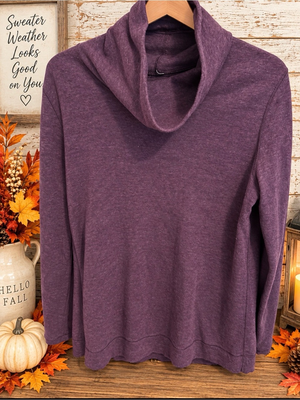 lululemon athletica Plum Cowl Neck Pullover